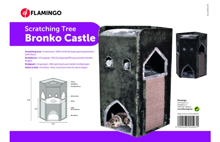 Flamingo Kratztonne Bronko Dunkelgrau