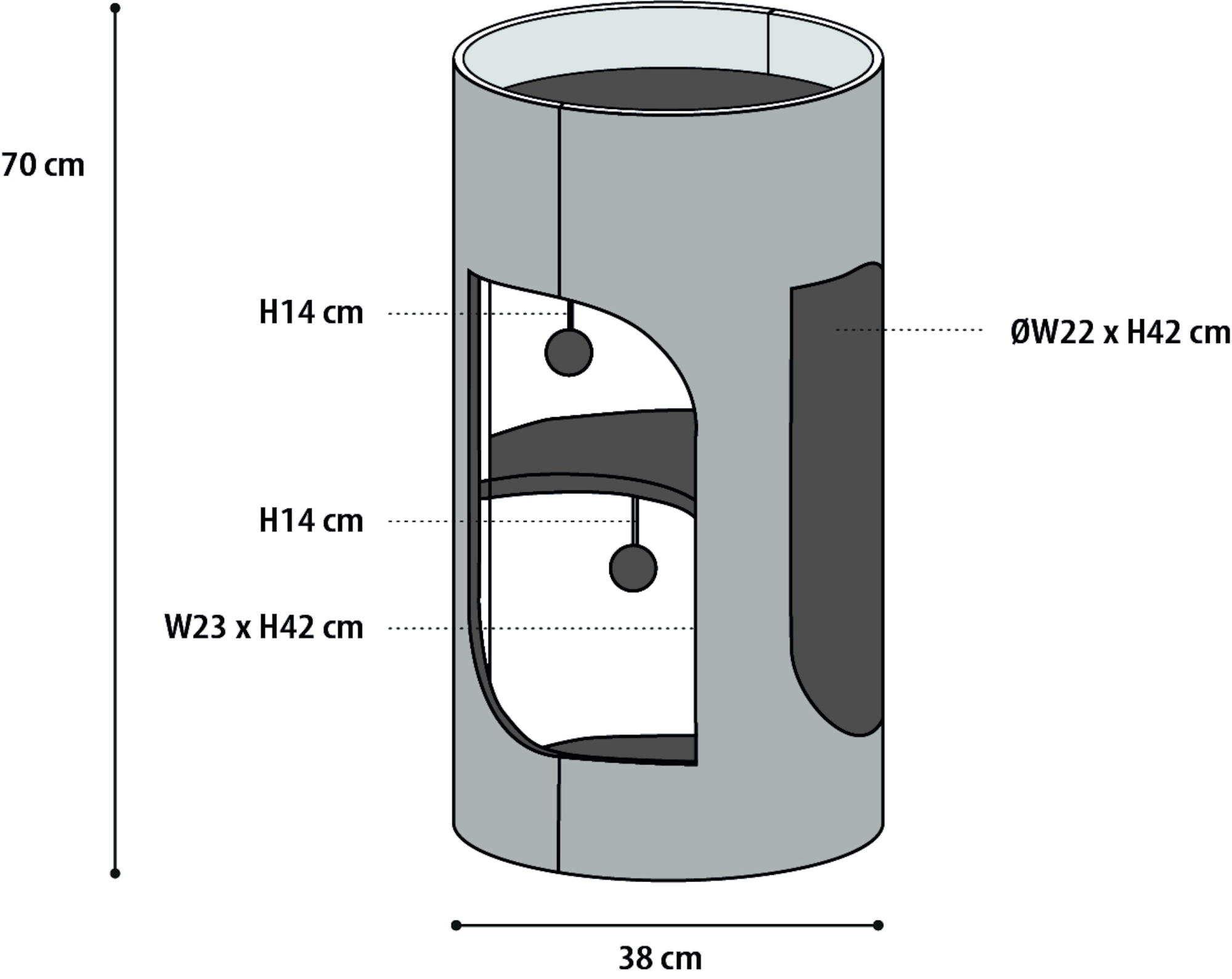 Flamingo Tiragraffi a torre Tonni Grigio