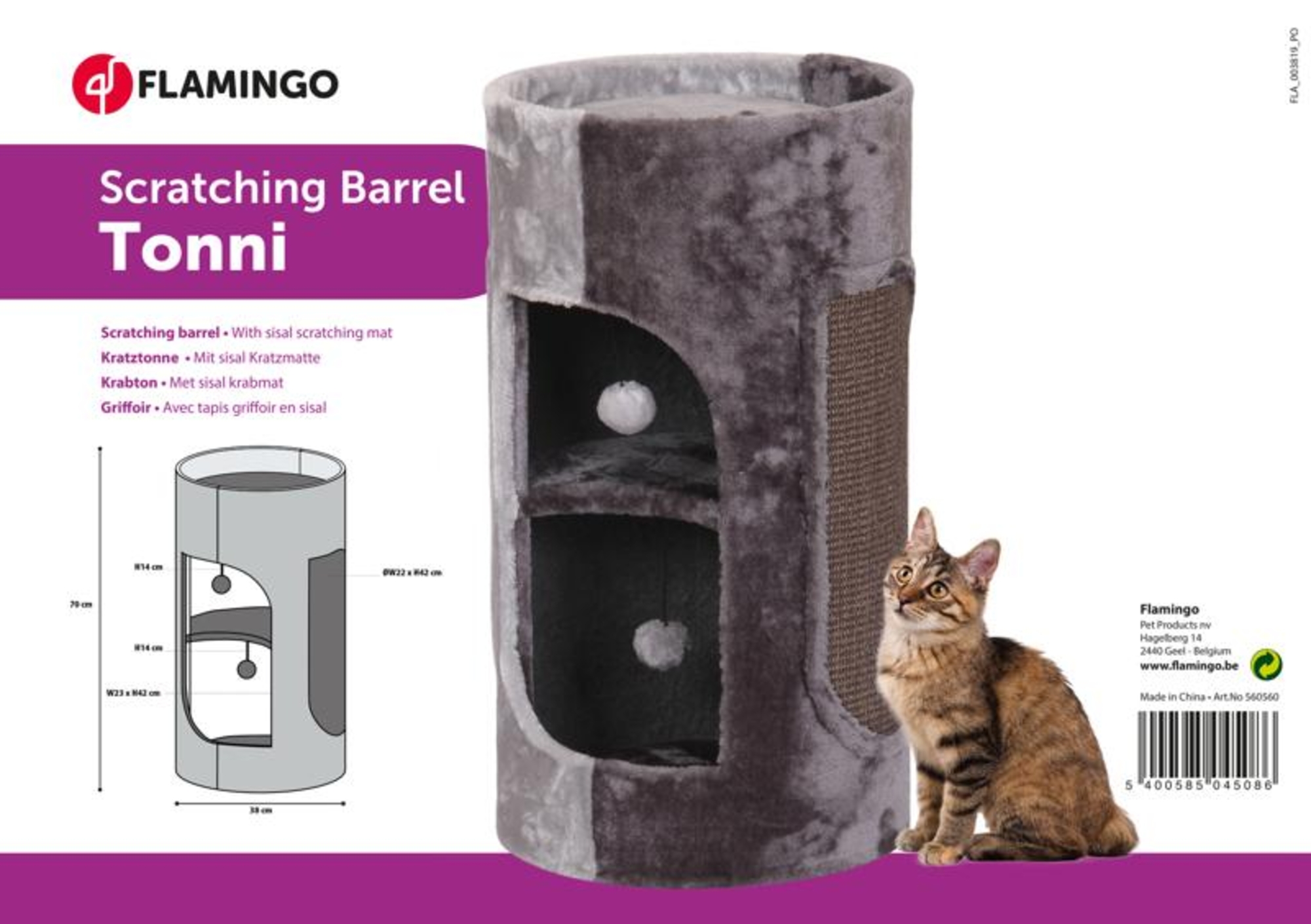 Flamingo Tiragraffi a torre Tonni Grigio