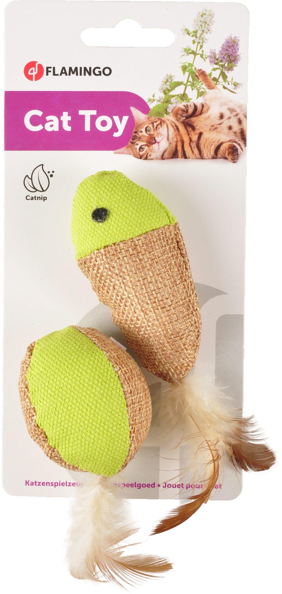 Flamingo Jouet Juty Balle & Poisson Brun clair