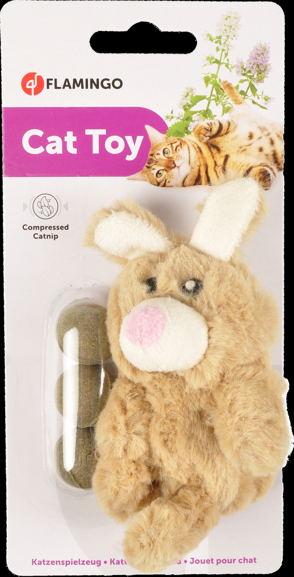 Flamingo Toy Tux Rabbit & Ball Light brown