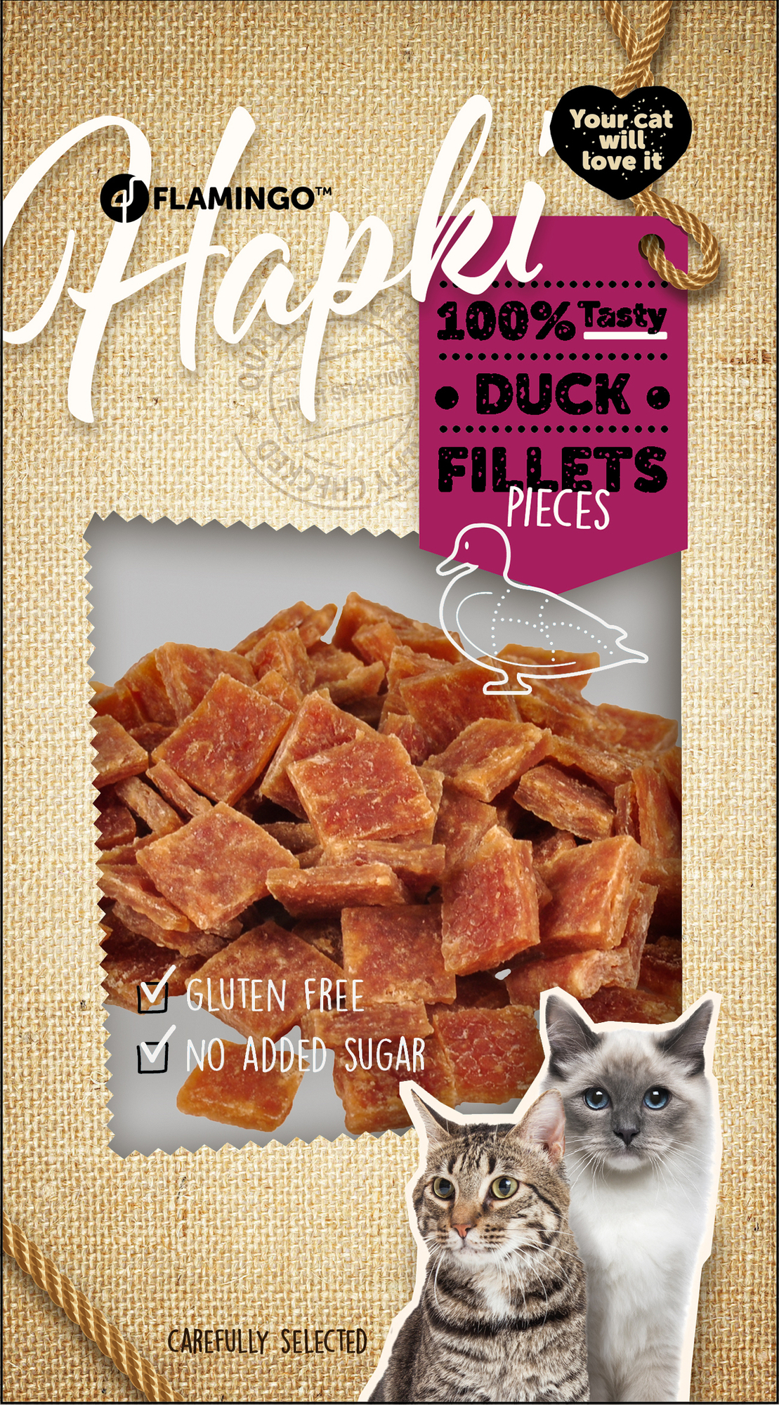 Flamingo Snacks Hapki Chunks with duck 