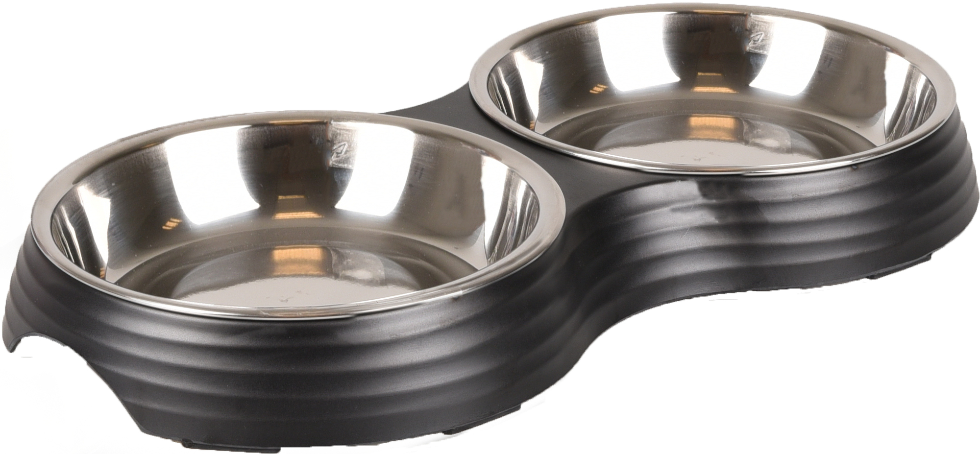 Flamingo Eet- en drinkpot Duo Dinner Aschau Zwart & Zilver