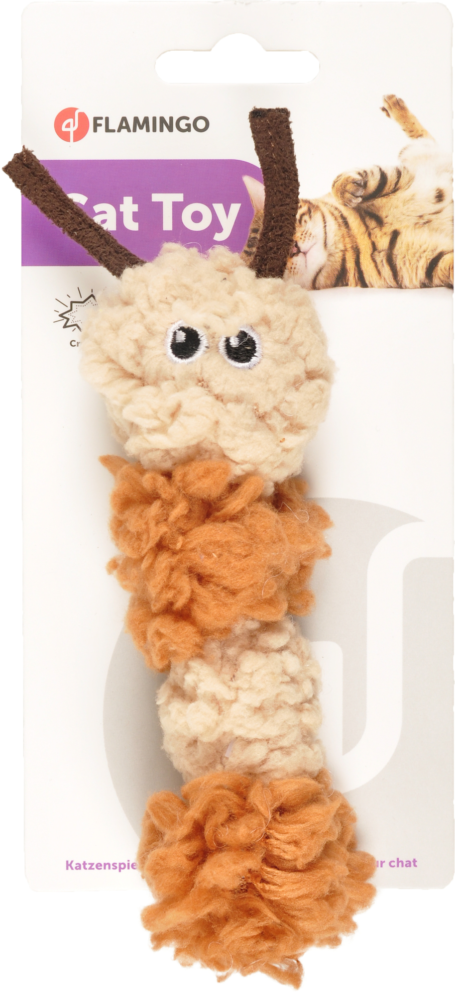 Flamingo Toy Fieber Caterpillar Beige & Light brown