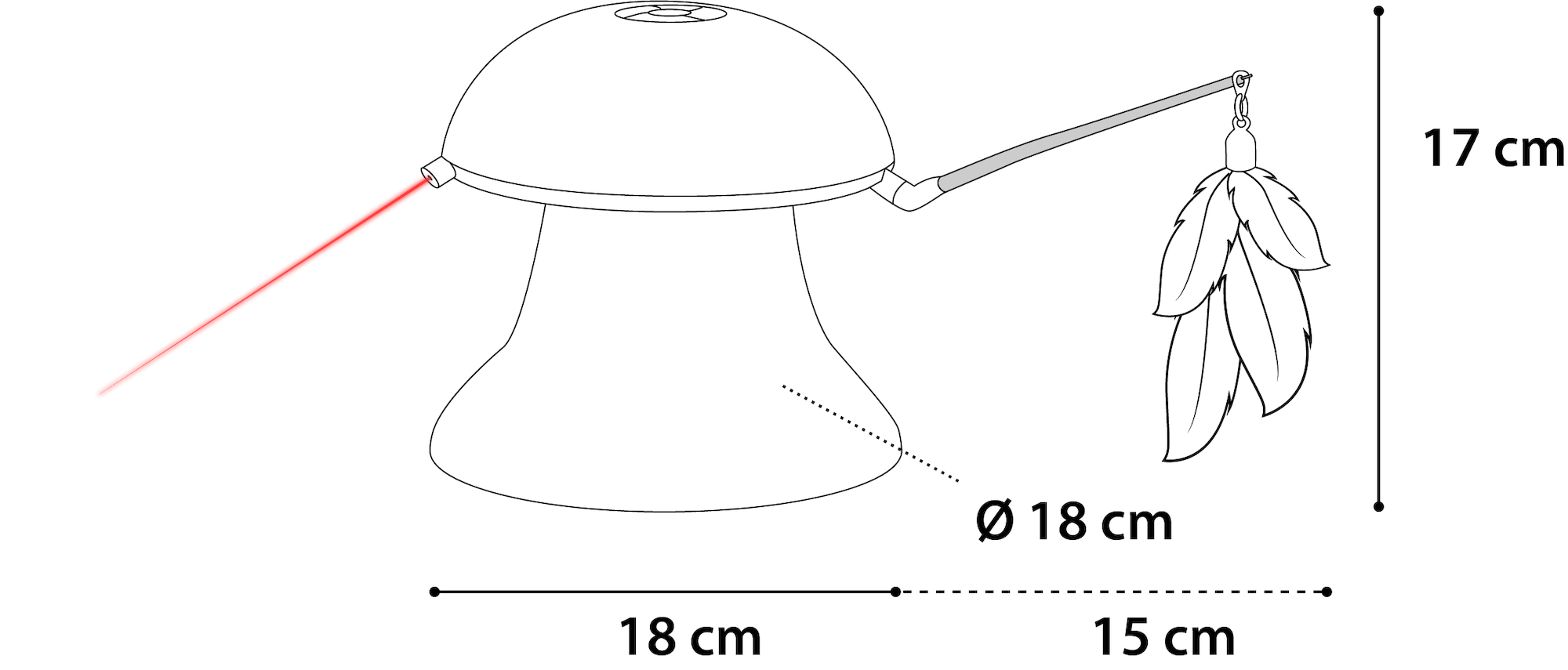 Flamingo Electronic toy Laser Willard  White