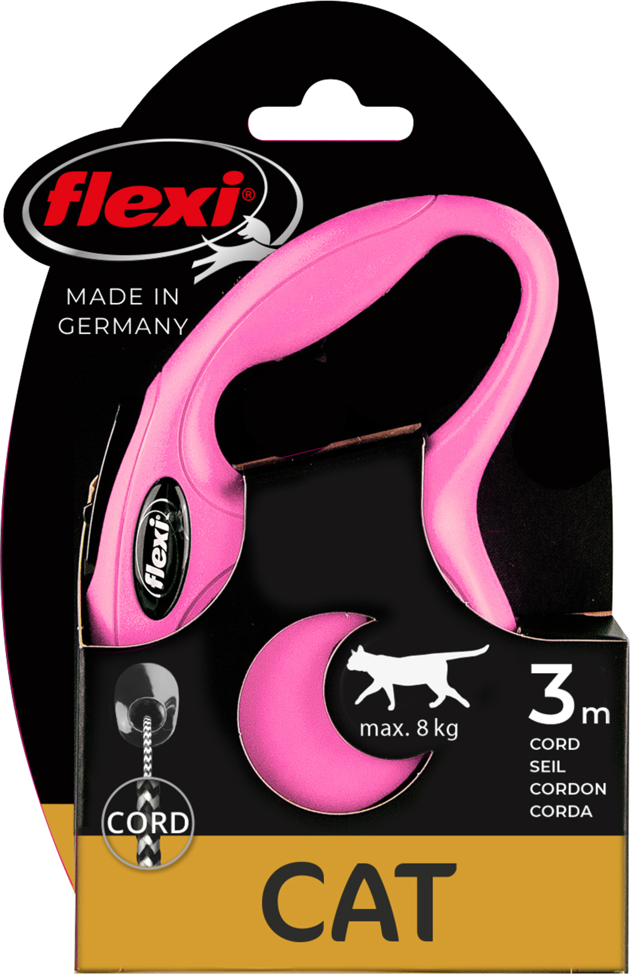 Flexi Flexi Retractable leash New Classic Cord Pink