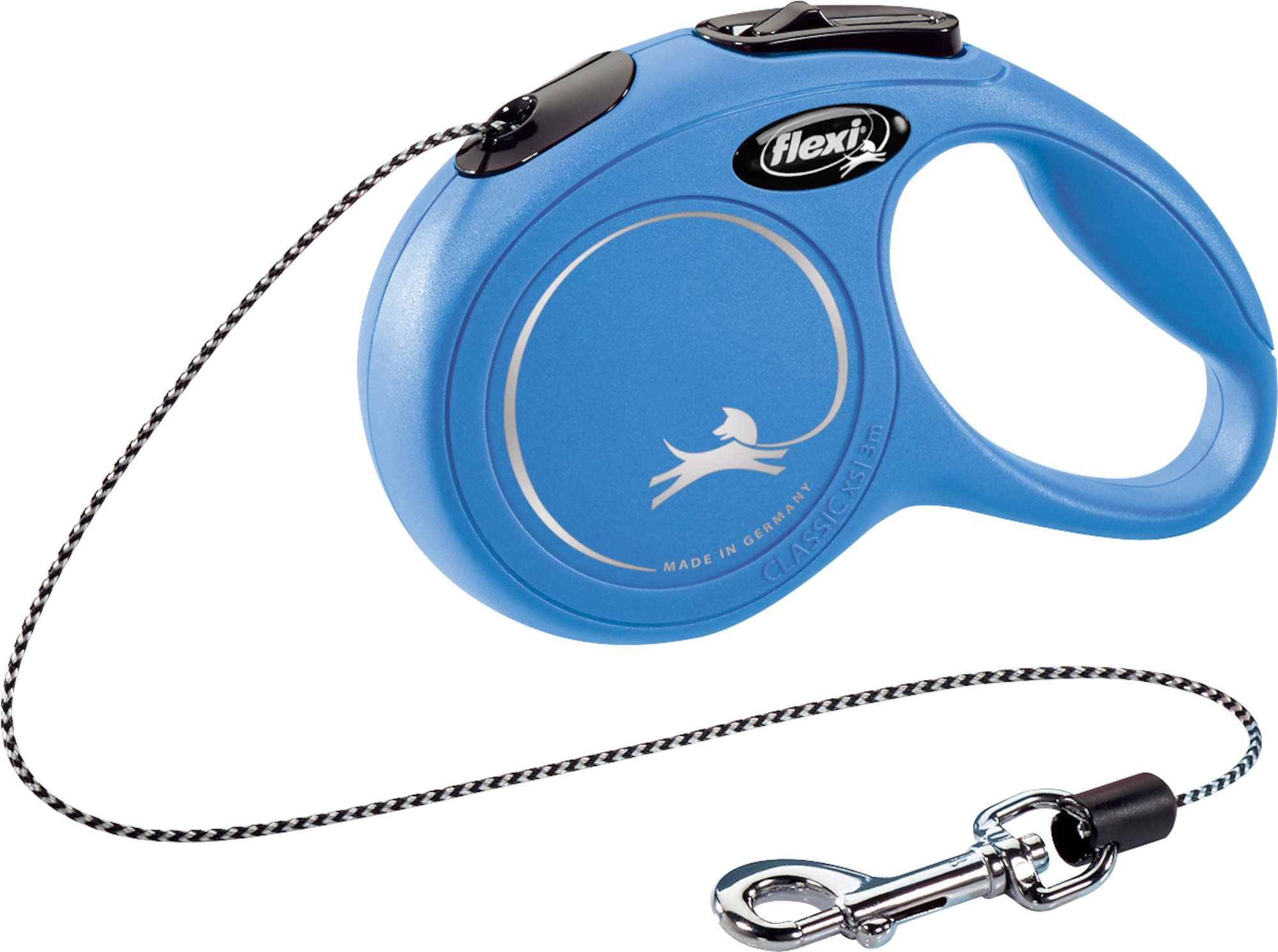 Flexi Retractable leash New Classic Cord Blue 560665 Flamingo