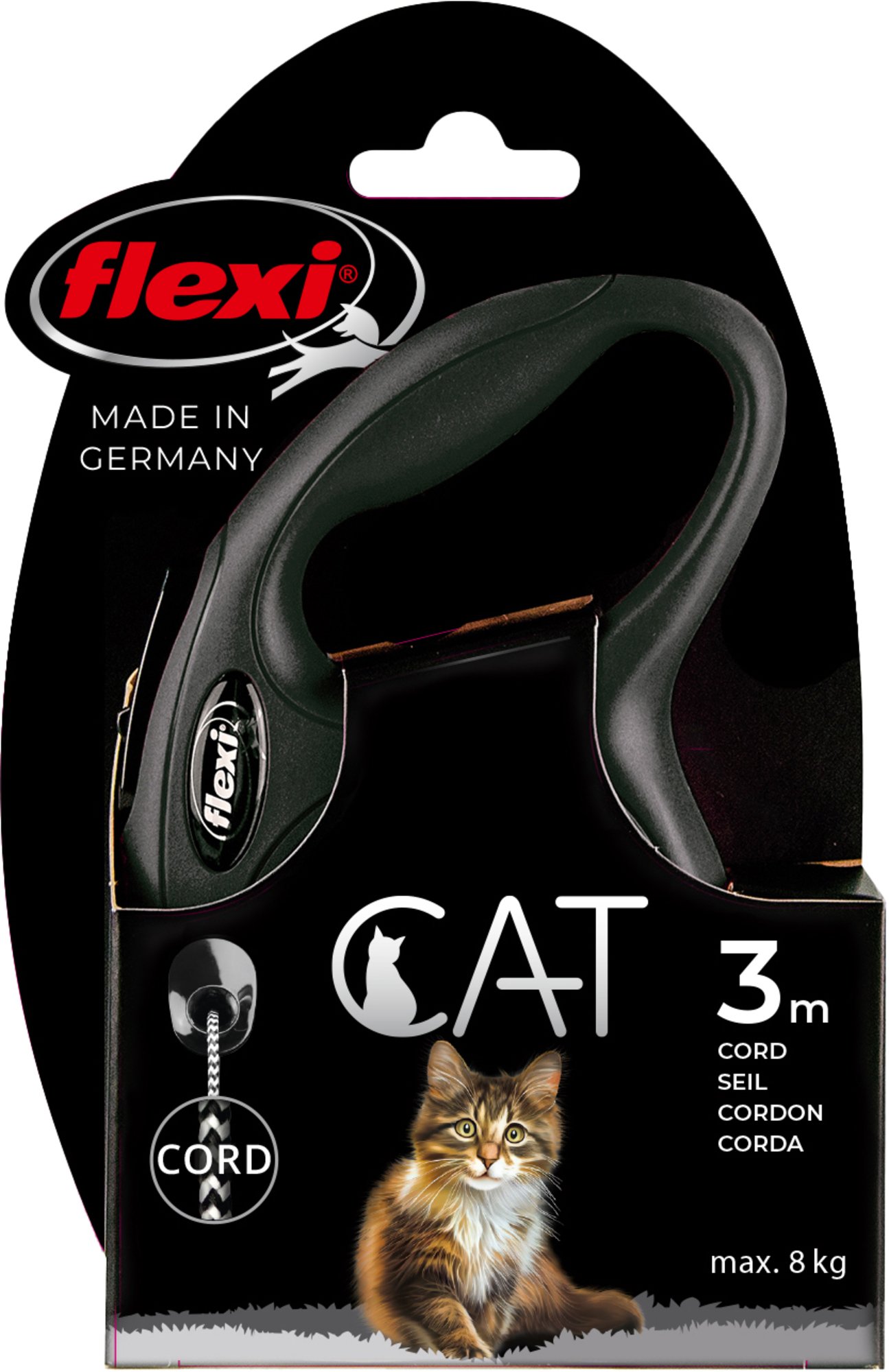 Flexi Flexi Retractable leash New Classic Cord Black