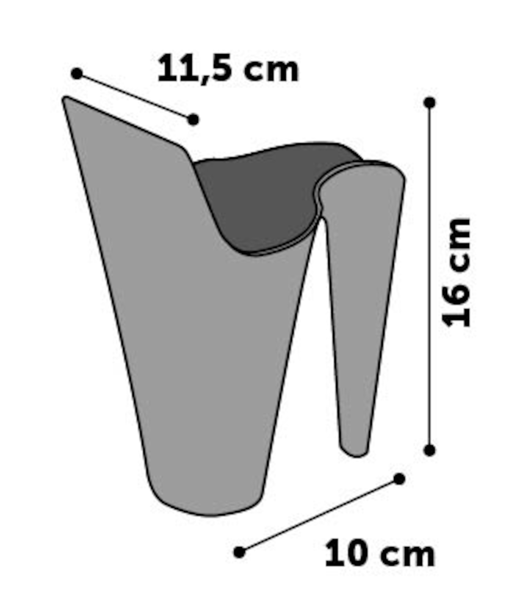 Flamingo Cat litter scoop 2 Cup Black