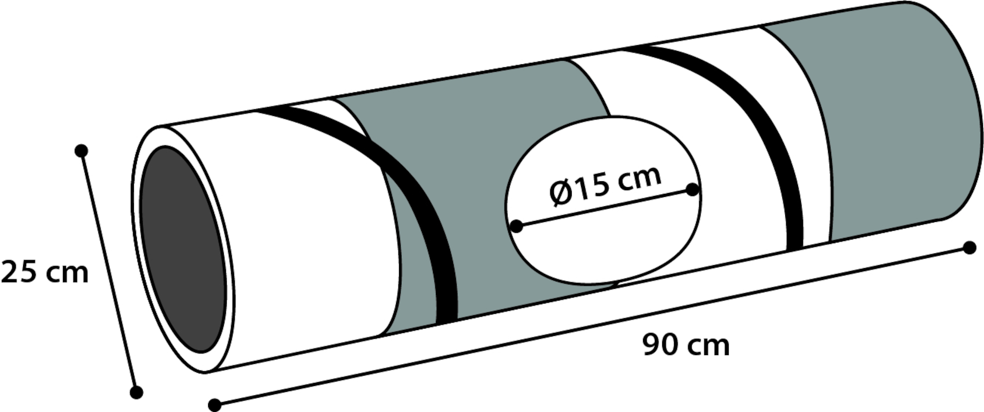 Flamingo Toy Linz Tunnel Grey & Blue