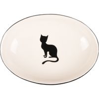 Flamingo Plato para comida Nala Ovalado Negro & Blanco