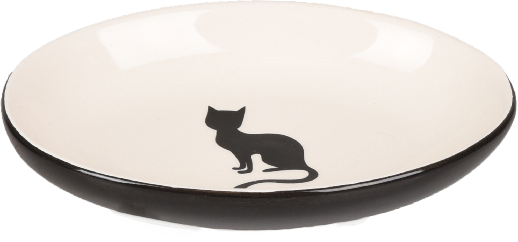 Flamingo Plato para comida Nala Ovalado Negro & Blanco