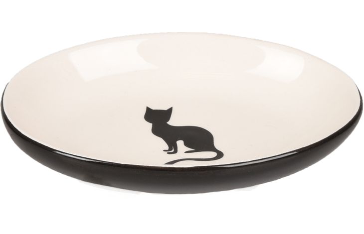 Flamingo Plato para comida Nala Ovalado Negro & Blanco