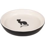 Feeding and drinking bowl Nala Round Black & White