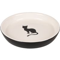 Flamingo Plato para comida Nala Redondo Negro & Blanco