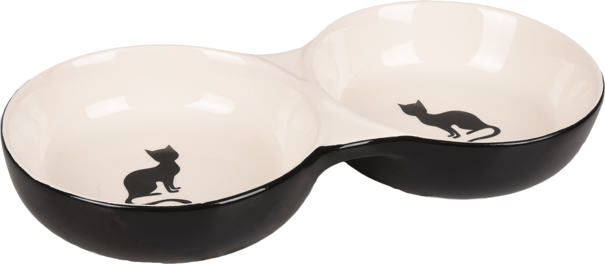 Flamingo Bol para comida y bebida Combo Nala Negro & Blanco