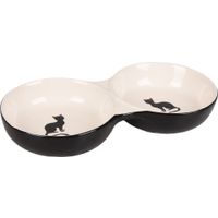 Flamingo Bol para comida y bebida Combo Nala Negro & Blanco