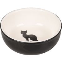 Flamingo Feeding and drinking bowl Nala Round Black & White