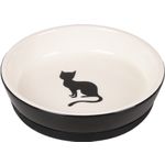 Feeding and drinking bowl Nala Round Black & White