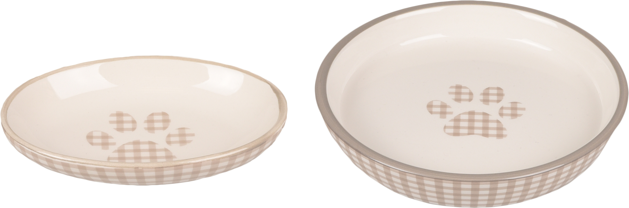 Flamingo Plato para comida Mylo Redondo Beige & Blanco