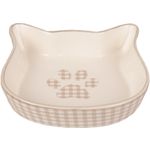 Feeding and drinking bowl Mylo Beige & White