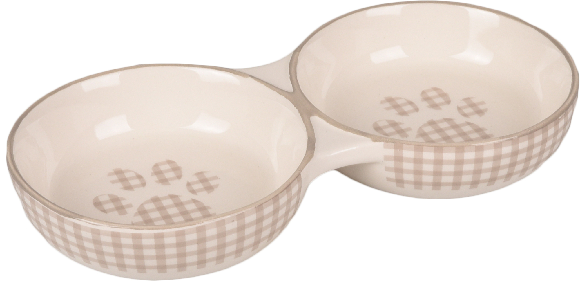 Flamingo Bol para comida y bebida Combo Mylo Beige & Blanco