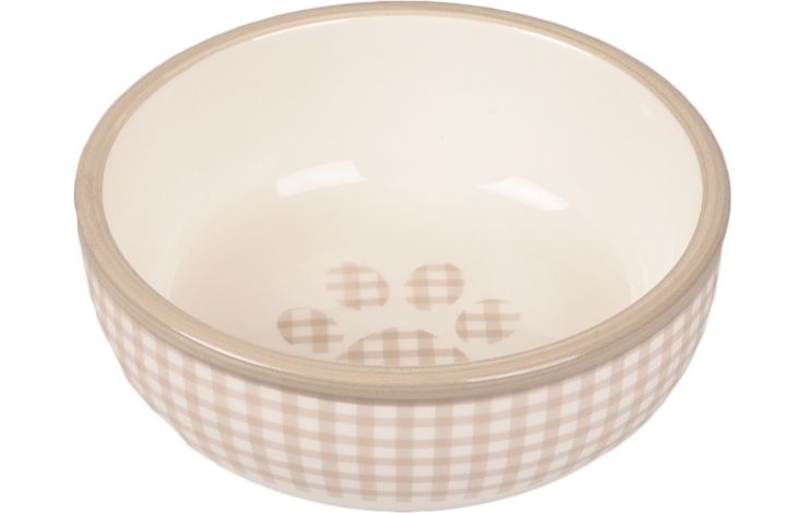 Flamingo Bol para comida y bebida Mylo Redondo Beige & Blanco