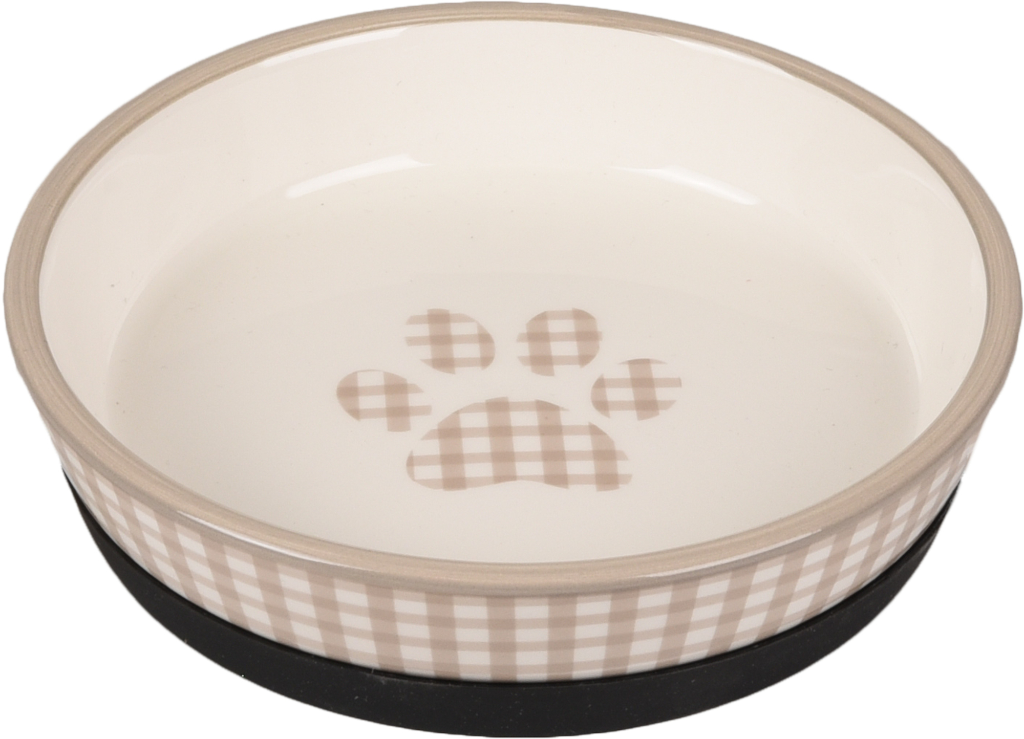 Flamingo Bol para comida y bebida Mylo Redondo Beige & Blanco