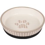 Feeding and drinking bowl Mylo Round Beige & White