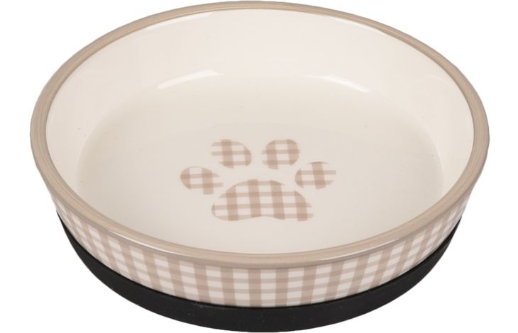 Flamingo Bol para comida y bebida Mylo Redondo Beige & Blanco