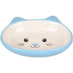 Feeding and drinking bowl Isa Light blue & White