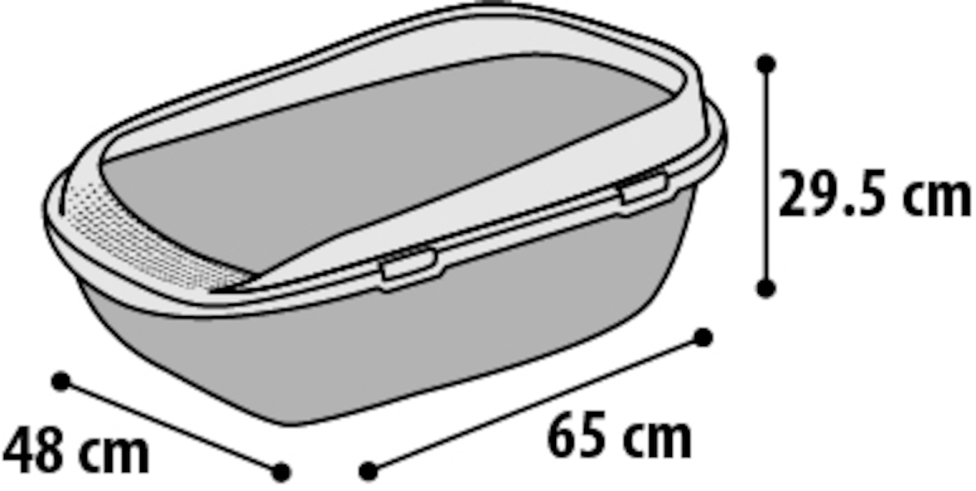 Flamingo Cassetta igienica Garfy Grigio