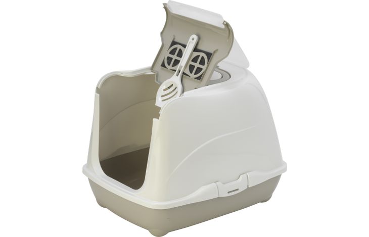 Flamingo Cat toilet Loki Grey