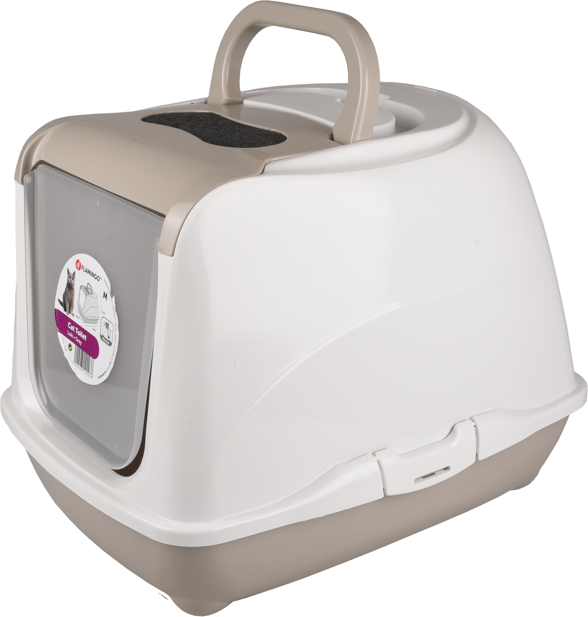Flamingo Cat toilet Loki Grey