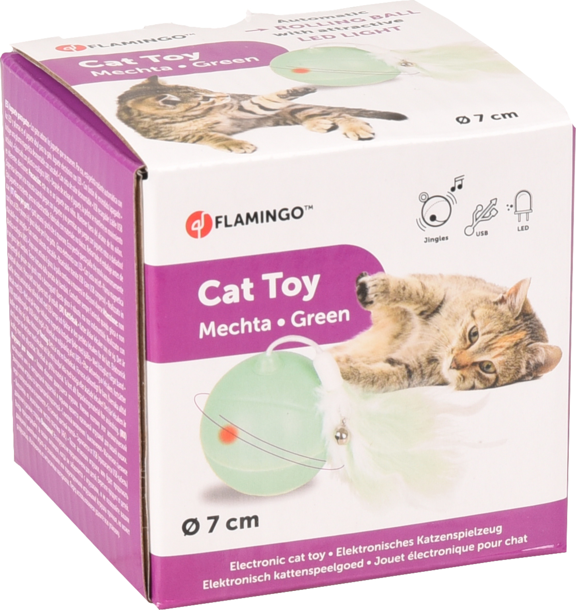 Flamingo Electronic toy Magic Mechta Ball & Feather & Ribbons Green