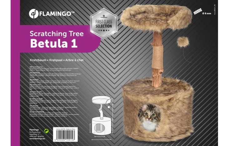 Flamingo Arbre à chat Betula 1 Brun & Naturel