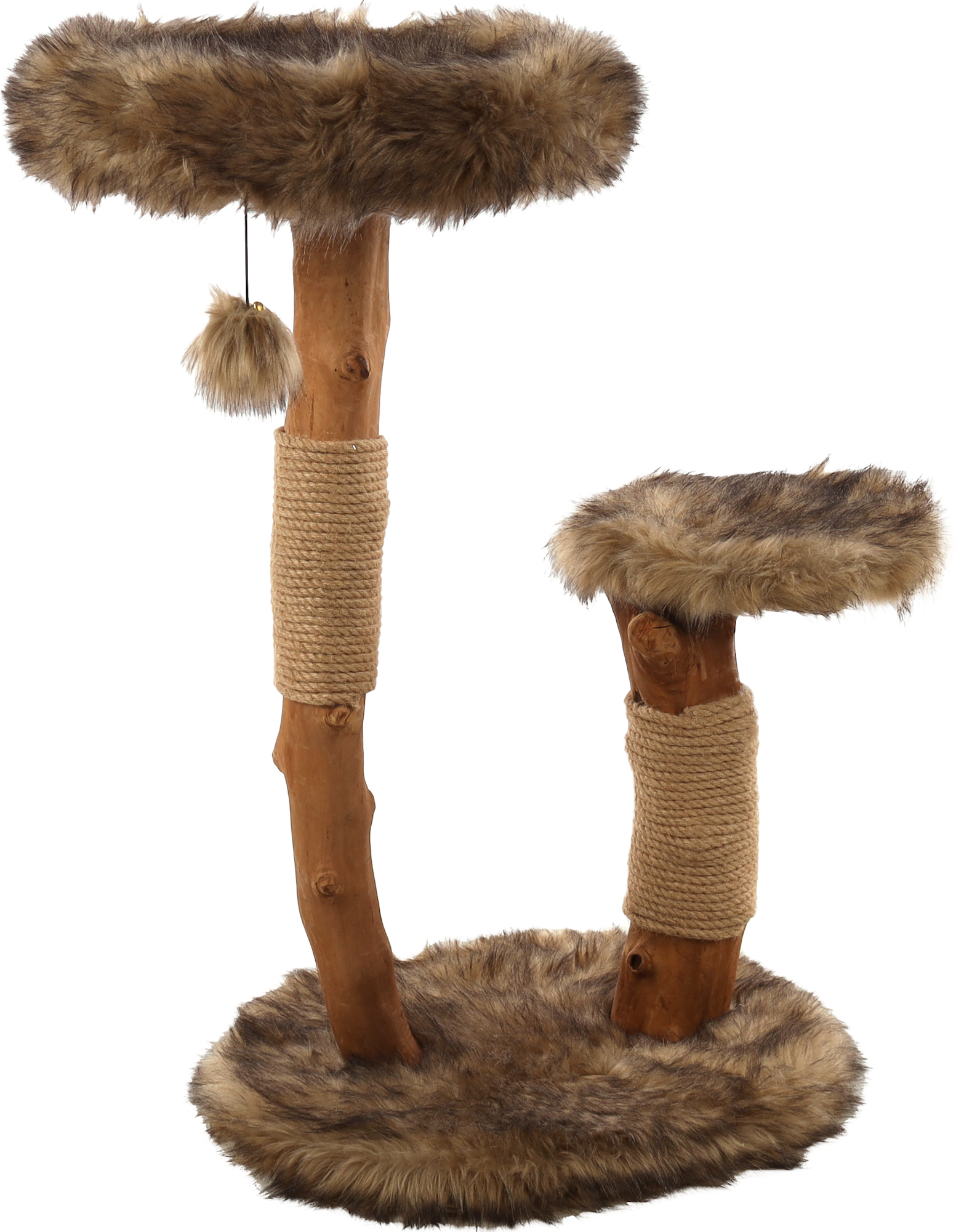 Flamingo Árbol rascador Betula 2 Marrón & Natural