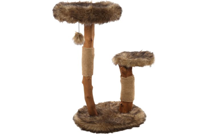 Flamingo Árbol rascador Betula 2 Marrón & Natural