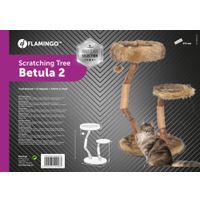 Flamingo Árbol rascador Betula 2 Marrón & Natural