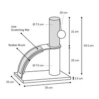 Flamingo Scratching tree  Tessa Cream & Natural