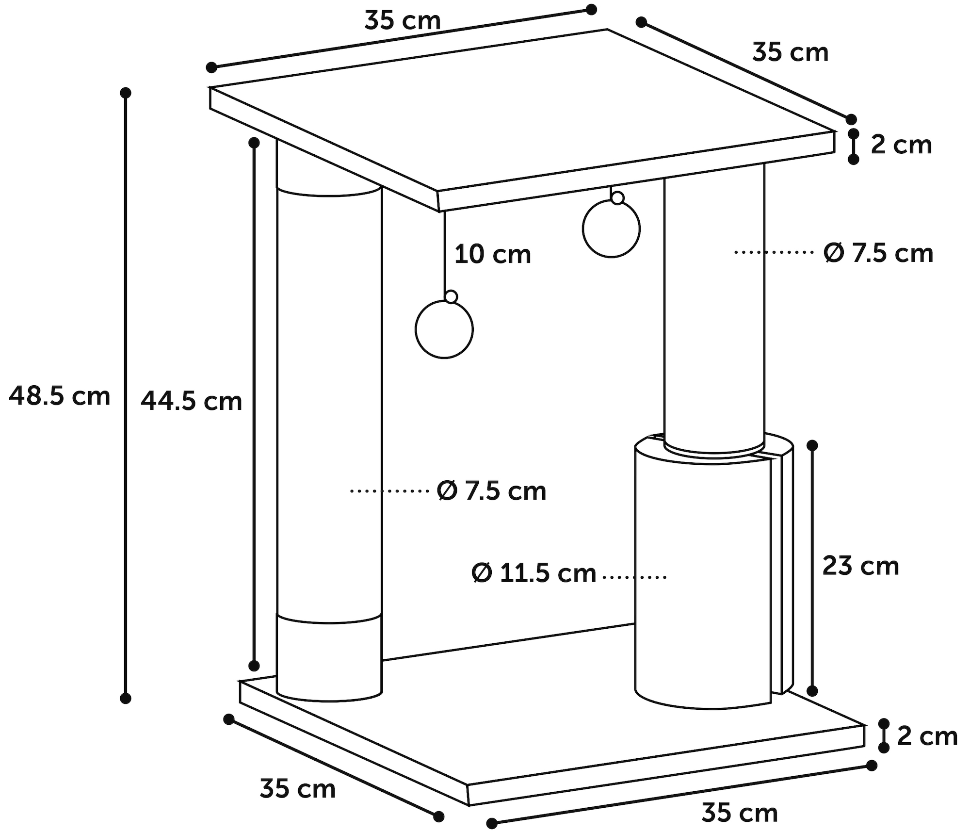 Flamingo Scratching tree  Una Cream & Natural