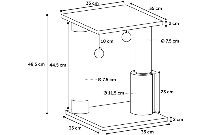 Flamingo Scratching tree  Una Cream & Natural