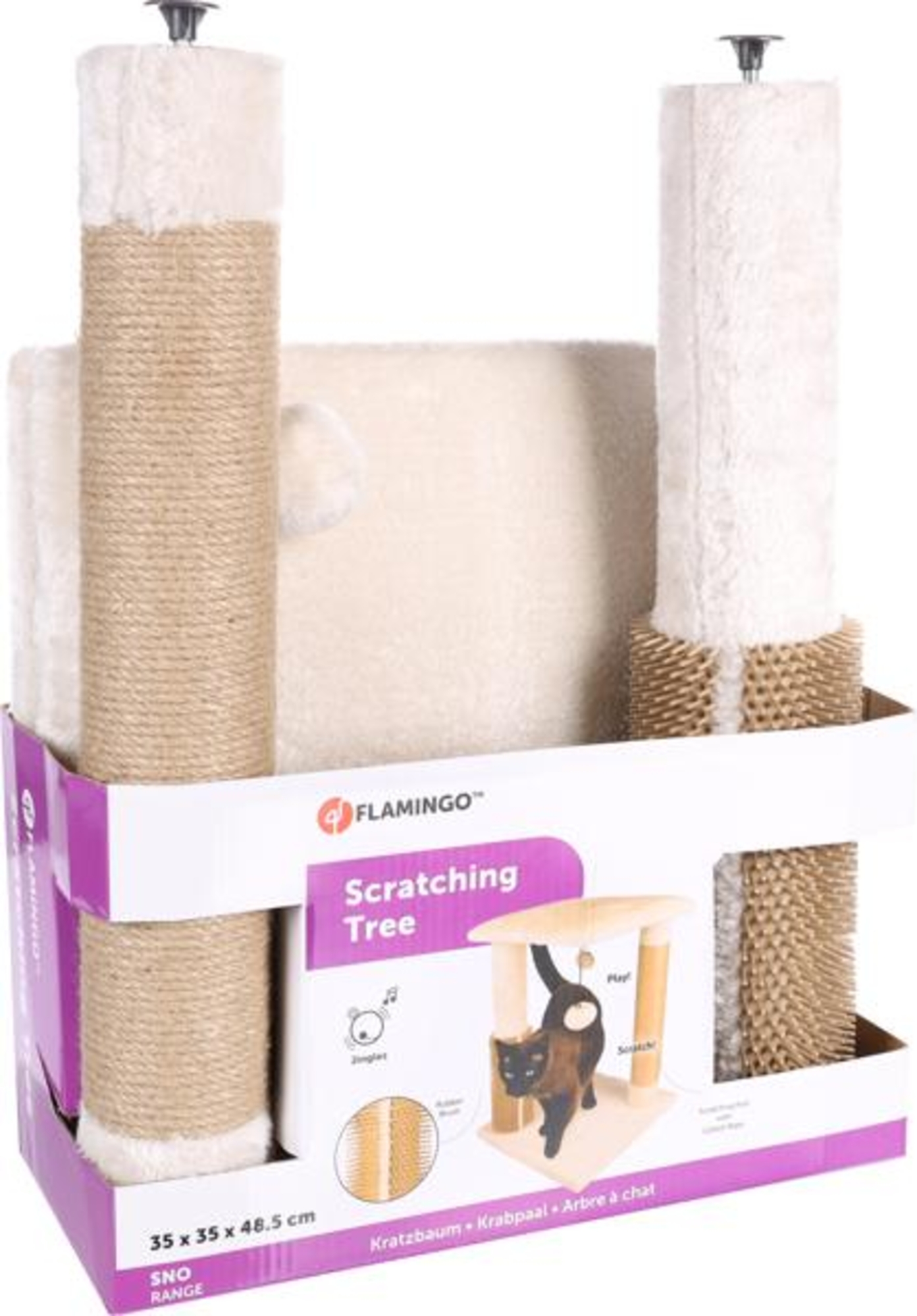 Flamingo Scratching tree  Una Cream & Natural