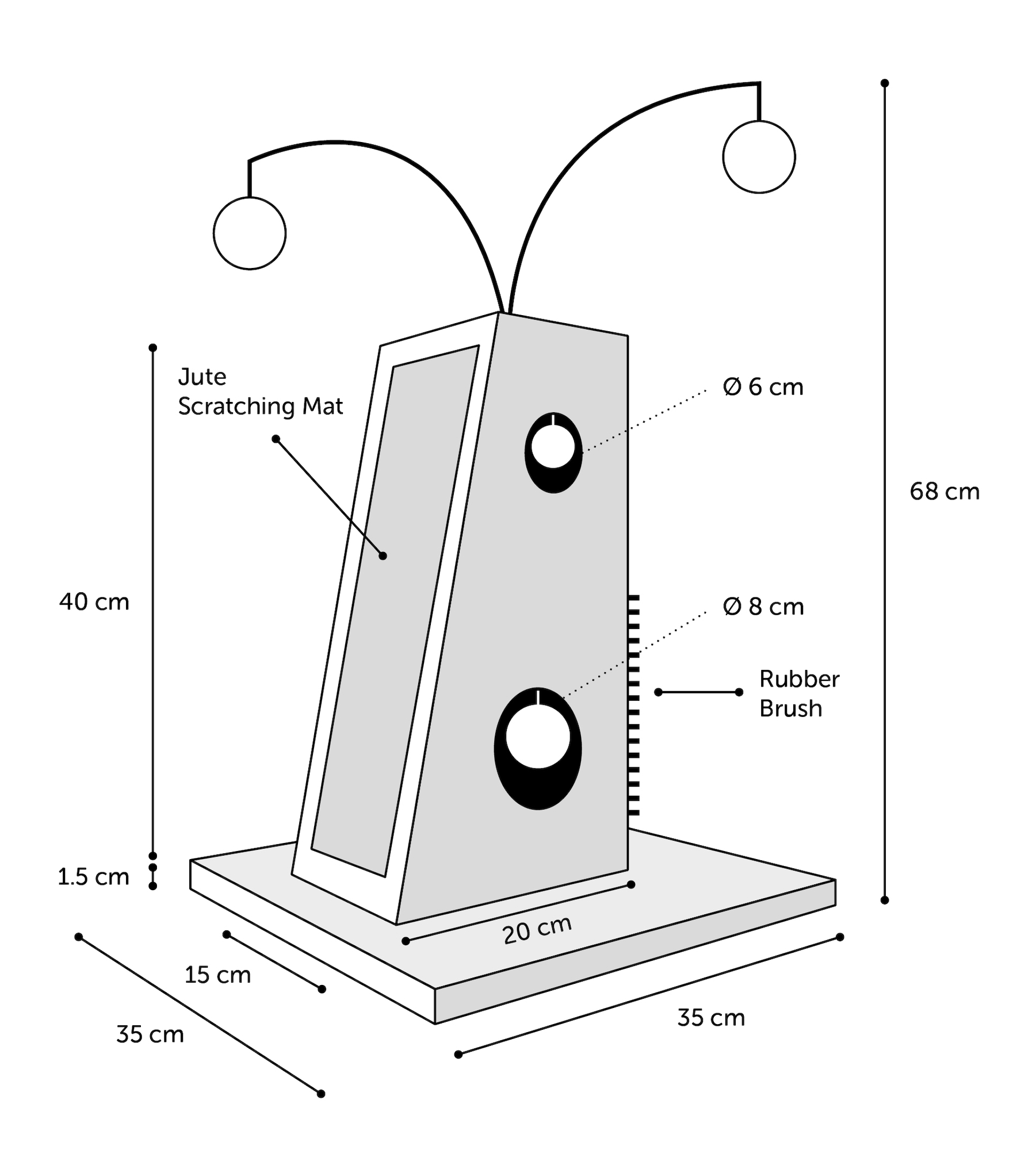 Flamingo Scratching tree  Lara Cream & Natural