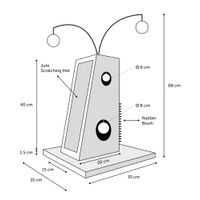 Flamingo Scratching tree  Lara Cream & Natural