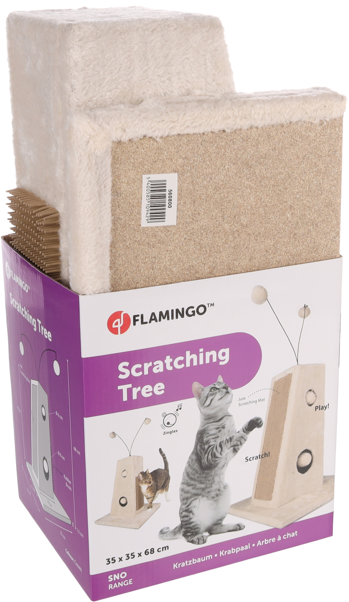 Flamingo Scratching tree  Lara Cream & Natural