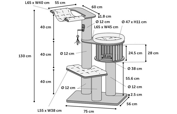 Flamingo Krabpaal Raisa 2 Bruin & Grijs