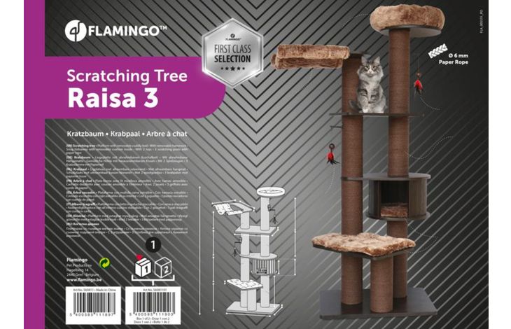 Flamingo Krabpaal Raisa 3 Bruin & Grijs