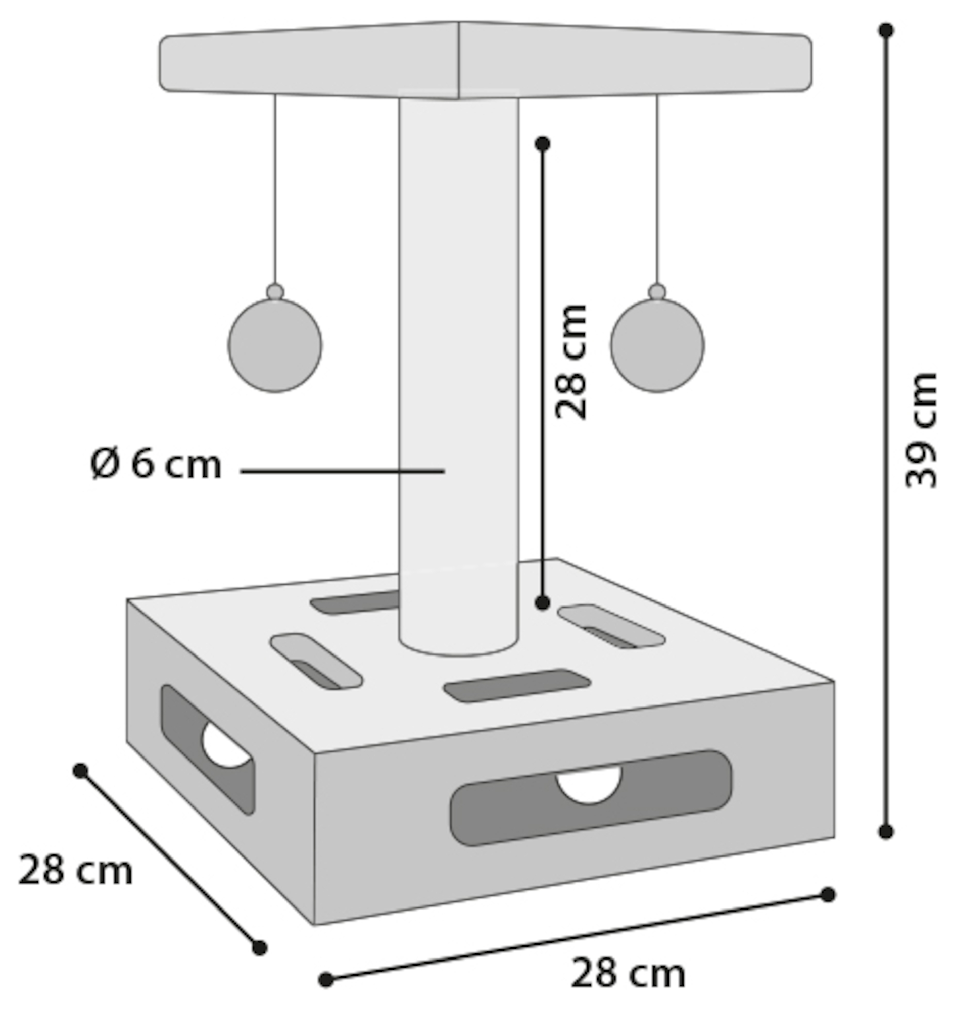 Flamingo Kratzbaum Cya 1 Türkis & Grau