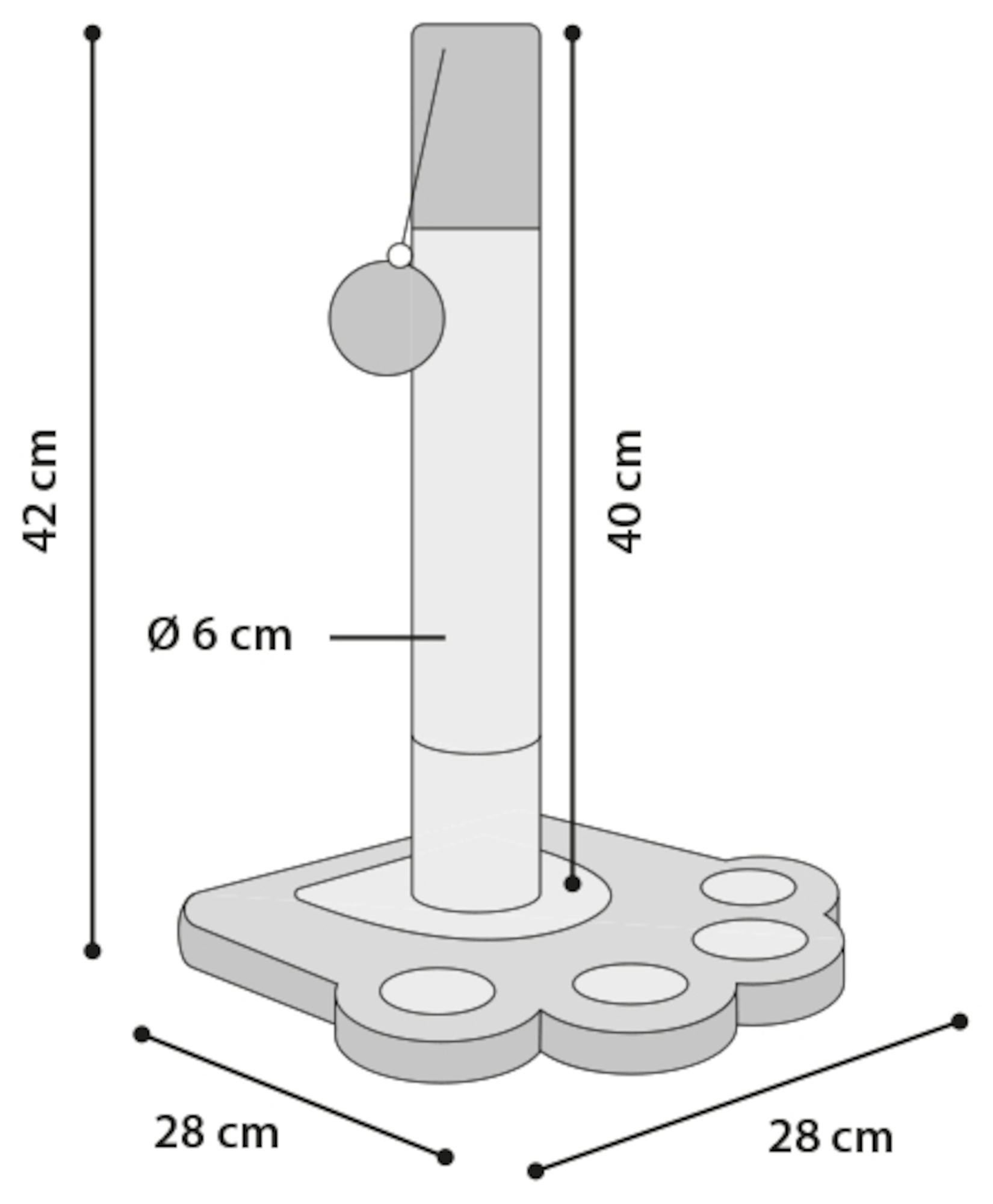 Flamingo Scratching tree  Cya 2 Turquoise & Grey